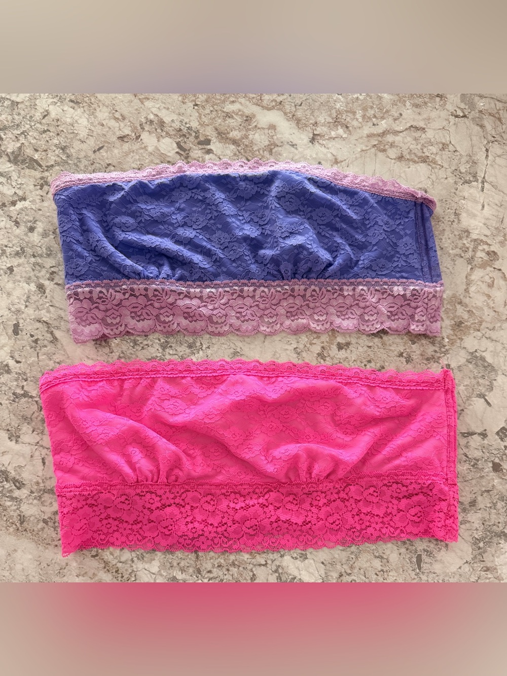 Victoria's Secret pink Bandeau Bra Bundle Set of 2 Size Large